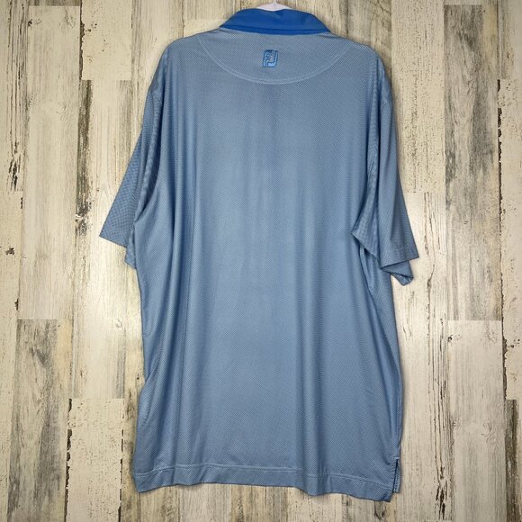 Footjoy Men’s Shirt Size 2XL Blue Golf Short Sleeve Polo - Picture 6 of 12
